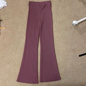 Zara skinny flare ribbed pants